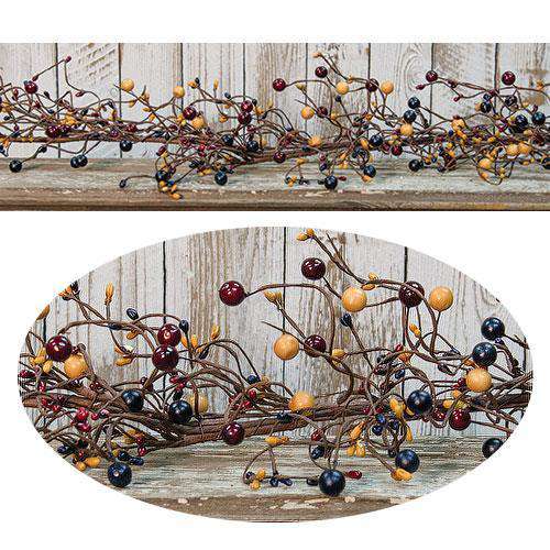 Berry Garland Country Mix Star Pip Berry Garland Burgundy, Navy