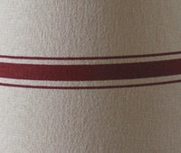 Grain Sack Stripe Oat - Barn Red Lampshade 0D164017