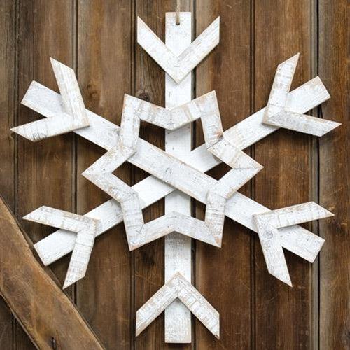 Wooden Jumbo Snowflake 16 - The Fox Decor