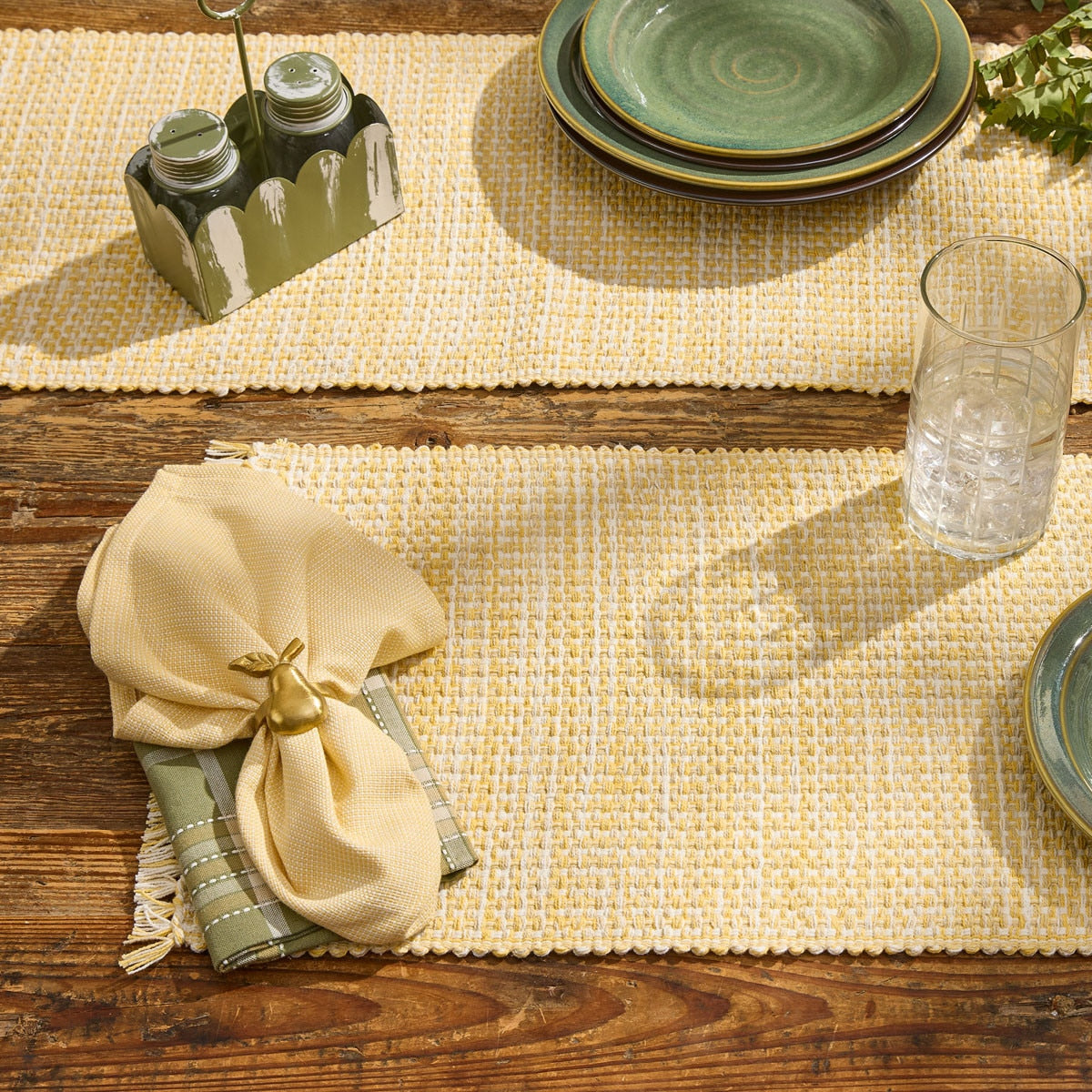 Basketweave Napkin - Goldenrod Set of 6 Park Designs