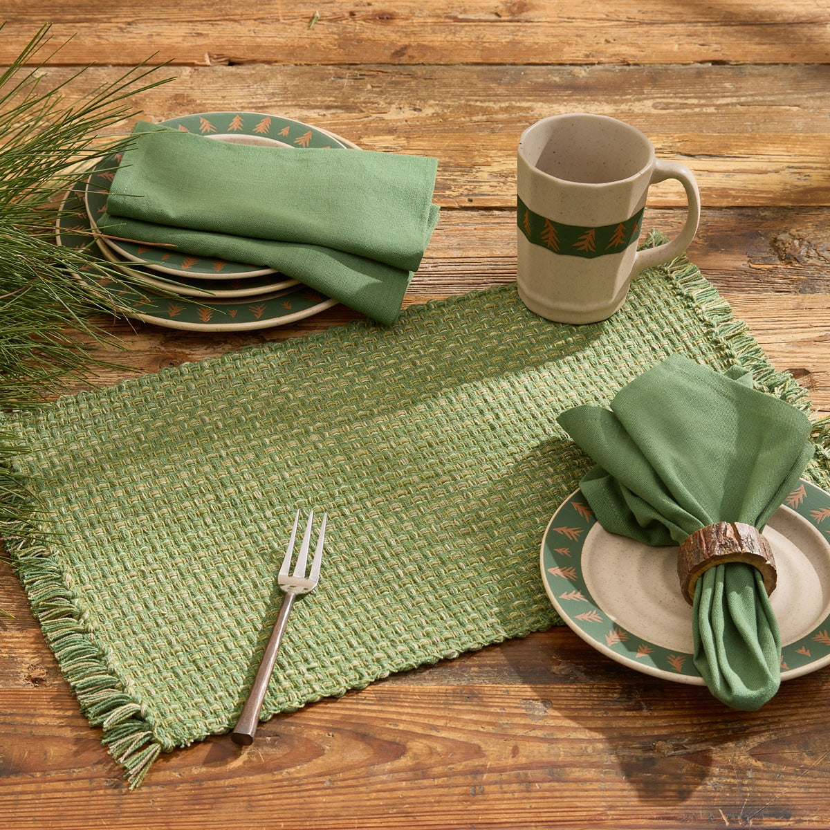 Tweed Napkin - Loden Green Set of 6 Park Designs