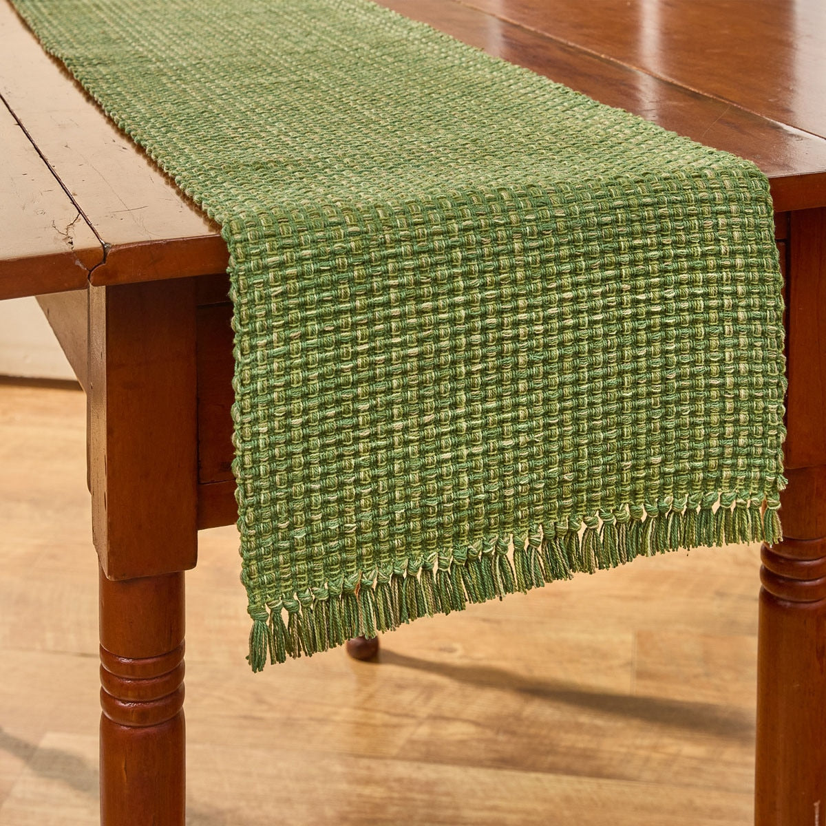 Tweed Table Runner 54" L - Loden Green Park Designs