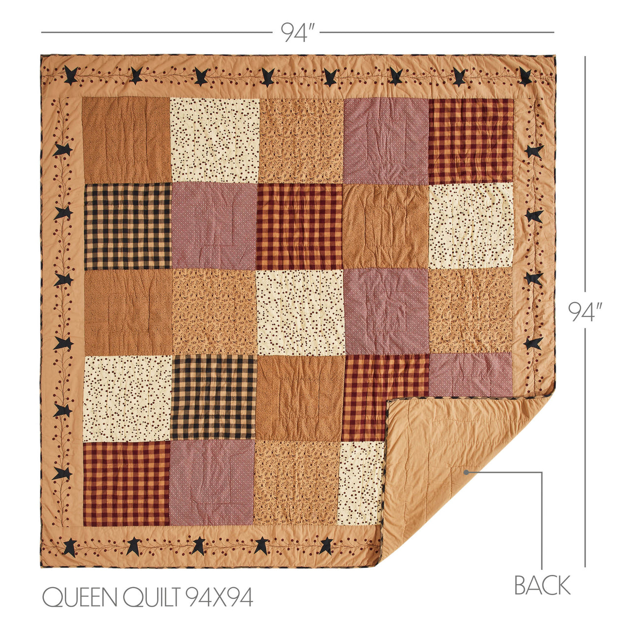 Pip Vinestar Queen Quilt 94Wx94L