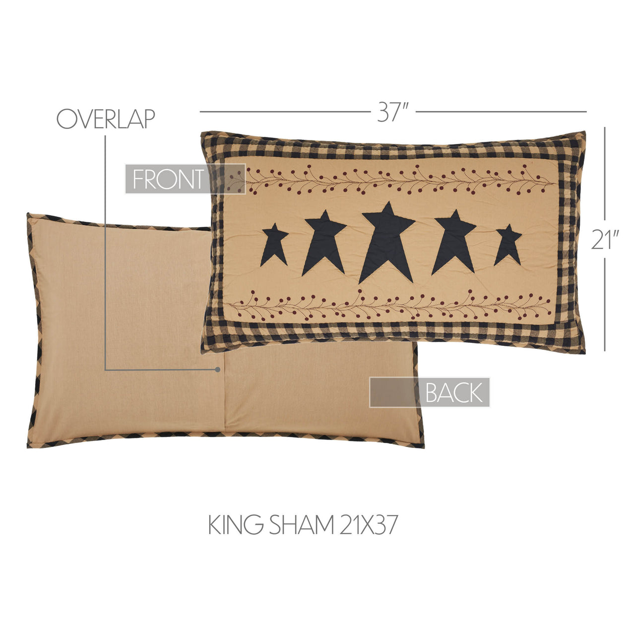 Pip Vinestar King Sham 21x37 - The Fox Decor