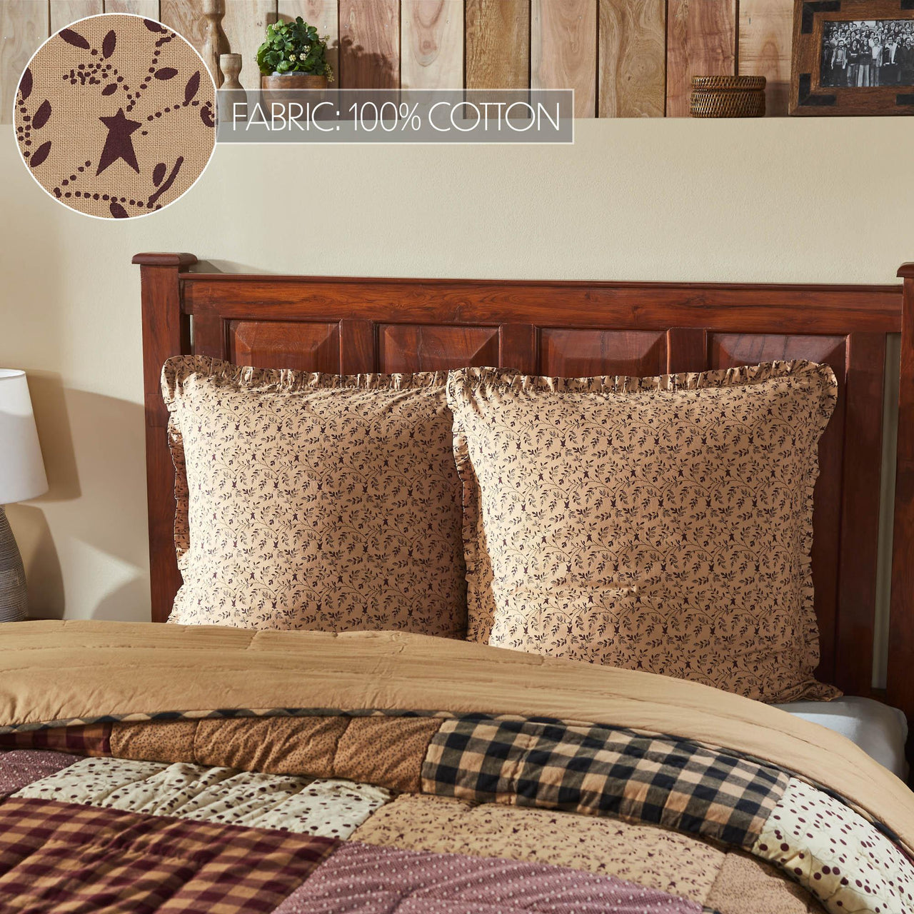 Pip Vinestar Fabric Euro Sham 26x26 - The Fox Decor