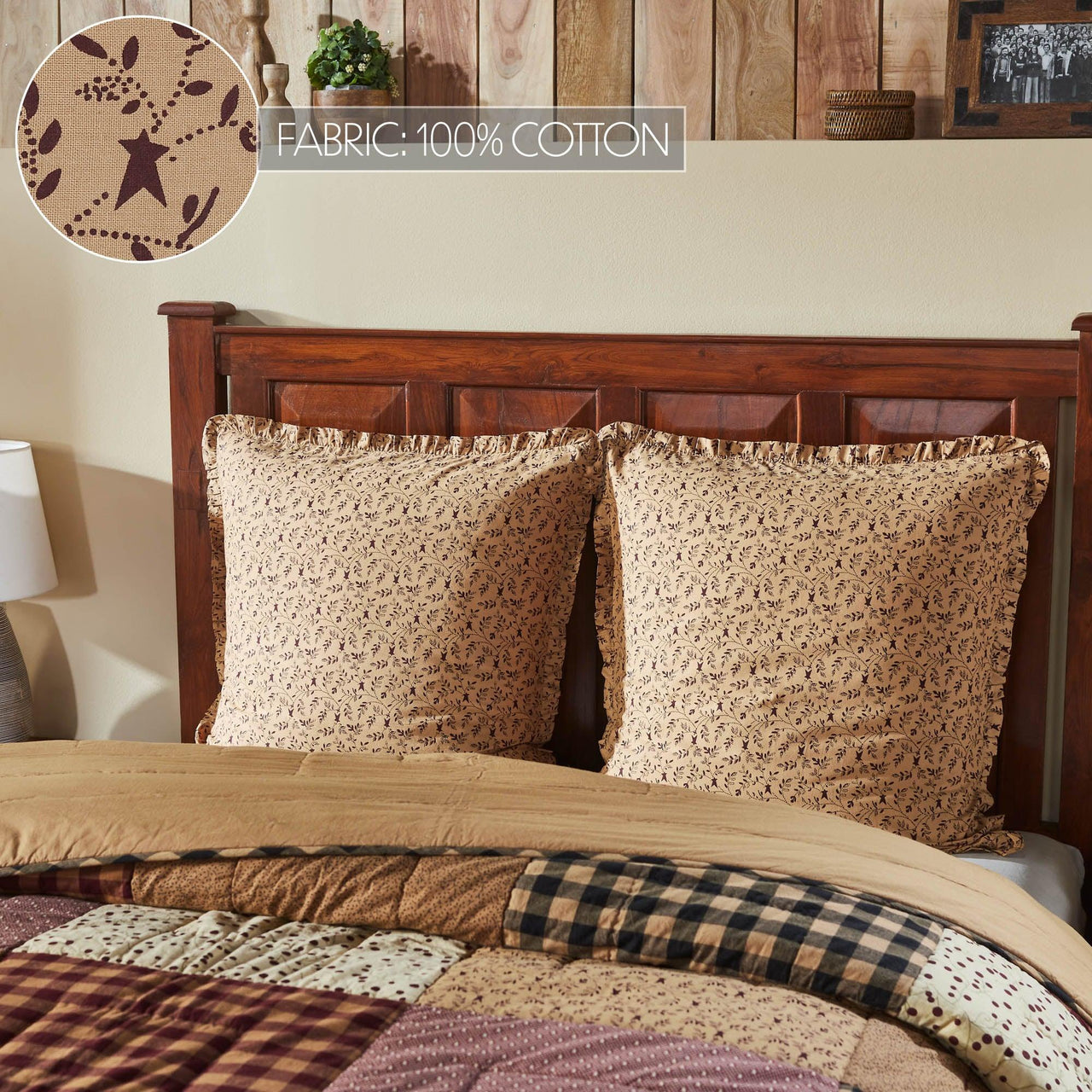 Pip Vinestar Fabric Euro Sham Set of 2 26x26 - The Fox Decor