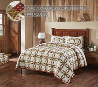 Custom House Wedding Rings King Quilt Set; 1-Quilt 110Wx97L w/2 Shams 21x37 - The Fox Decor