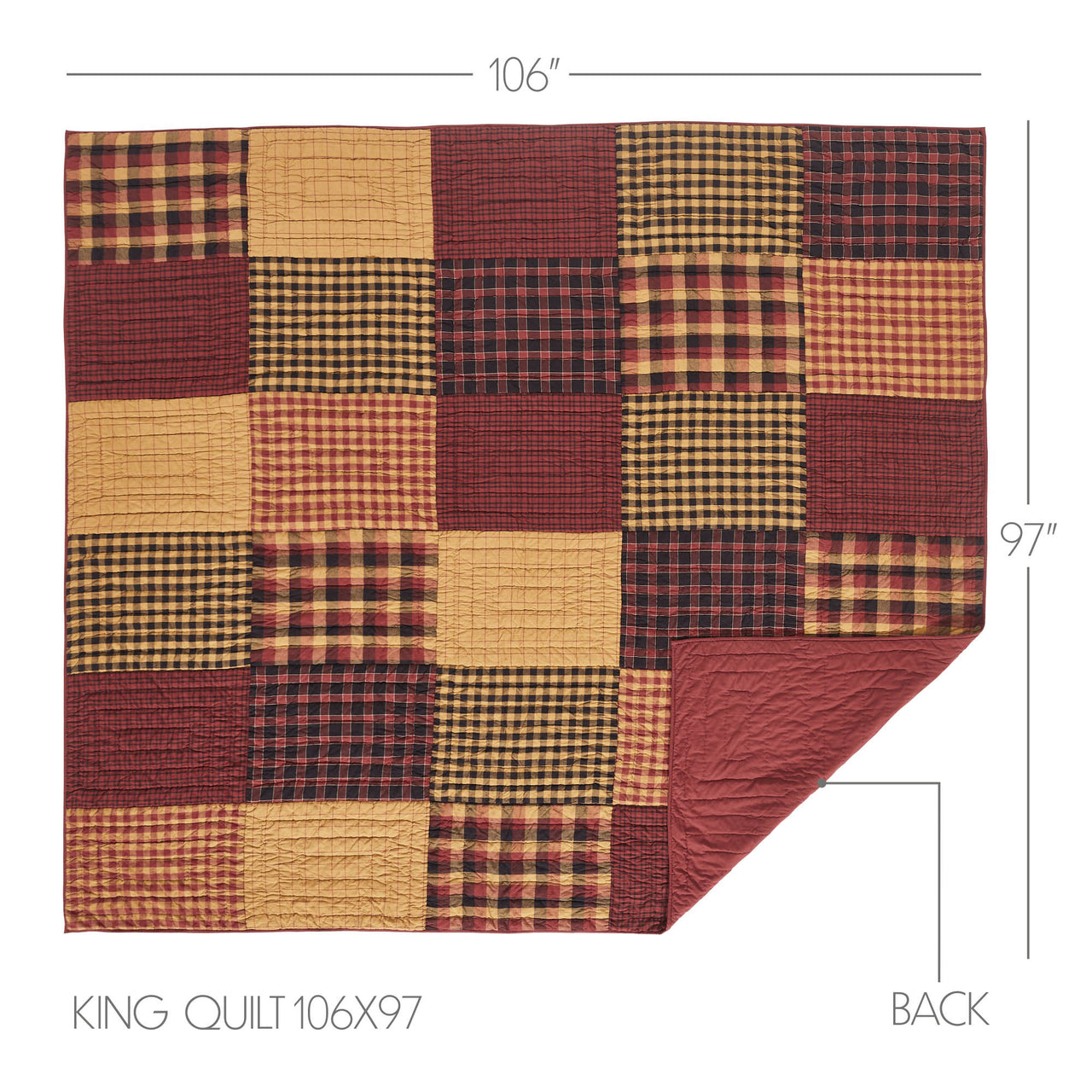 Connell King Quilt 106Wx97L - The Fox Decor