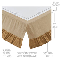 Connell Ruffled Queen Bed Skirt 60x80x16 - The Fox Decor