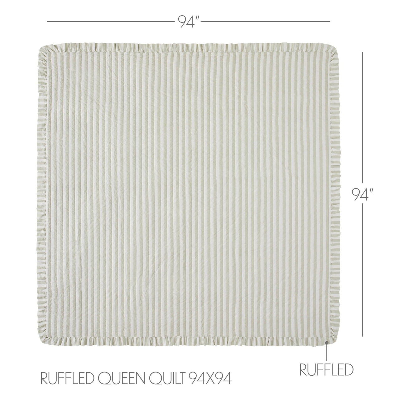 Finders Keepers Ruffled Queen Quilt 94Wx94L - The Fox Decor