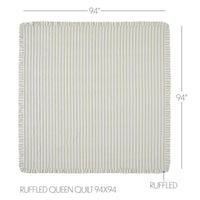 Finders Keepers Ruffled Queen Quilt 94Wx94L - The Fox Decor