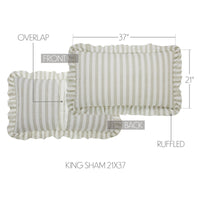 Finders Keepers Ruffled King Sham 21x37 - The Fox Decor