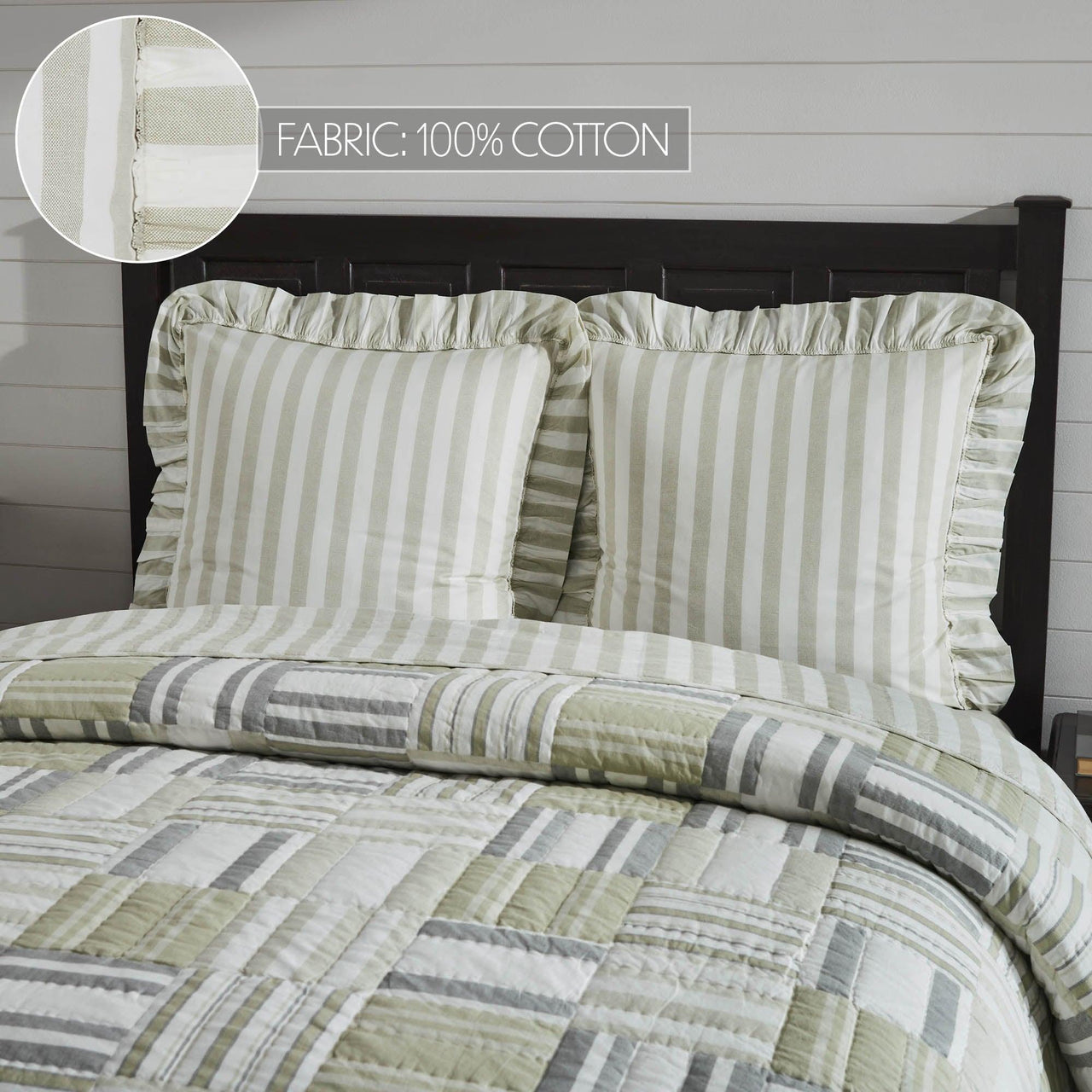 Finders Keepers Ruffled Fabric Euro Sham 26x26 - The Fox Decor