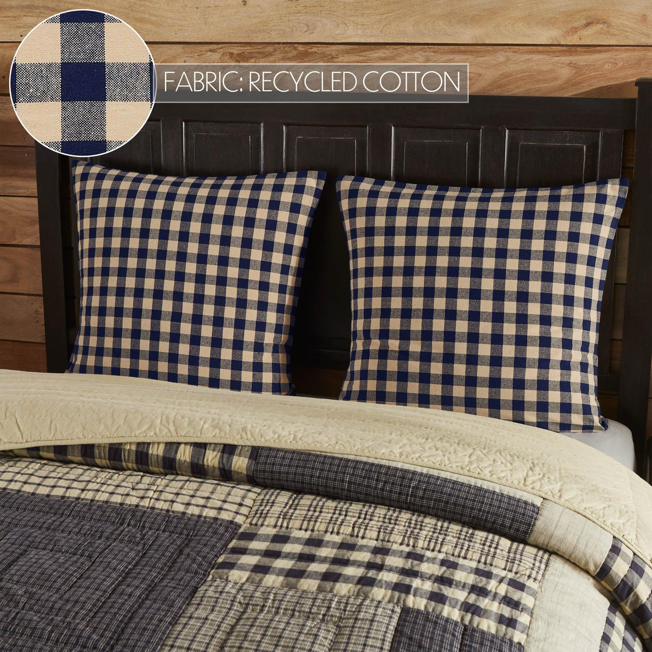 My Country Fabric Euro Sham Set of 2 26x26 - The Fox Decor