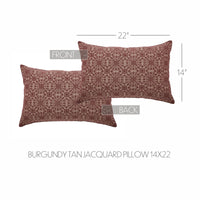 Custom House Burgundy Tan Jacquard Pillow 14
