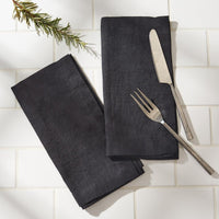 Linen Napkin - Black Set of 4 Park Designs - The Fox Decor