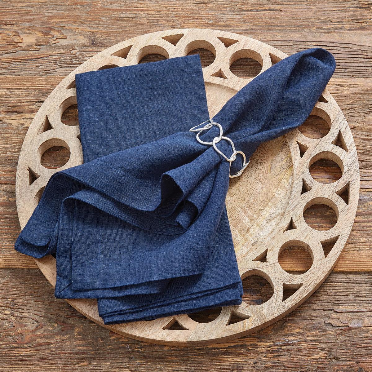 LINEN NAPKIN - NAVY Set of 6 Park Designs - The Fox Decor