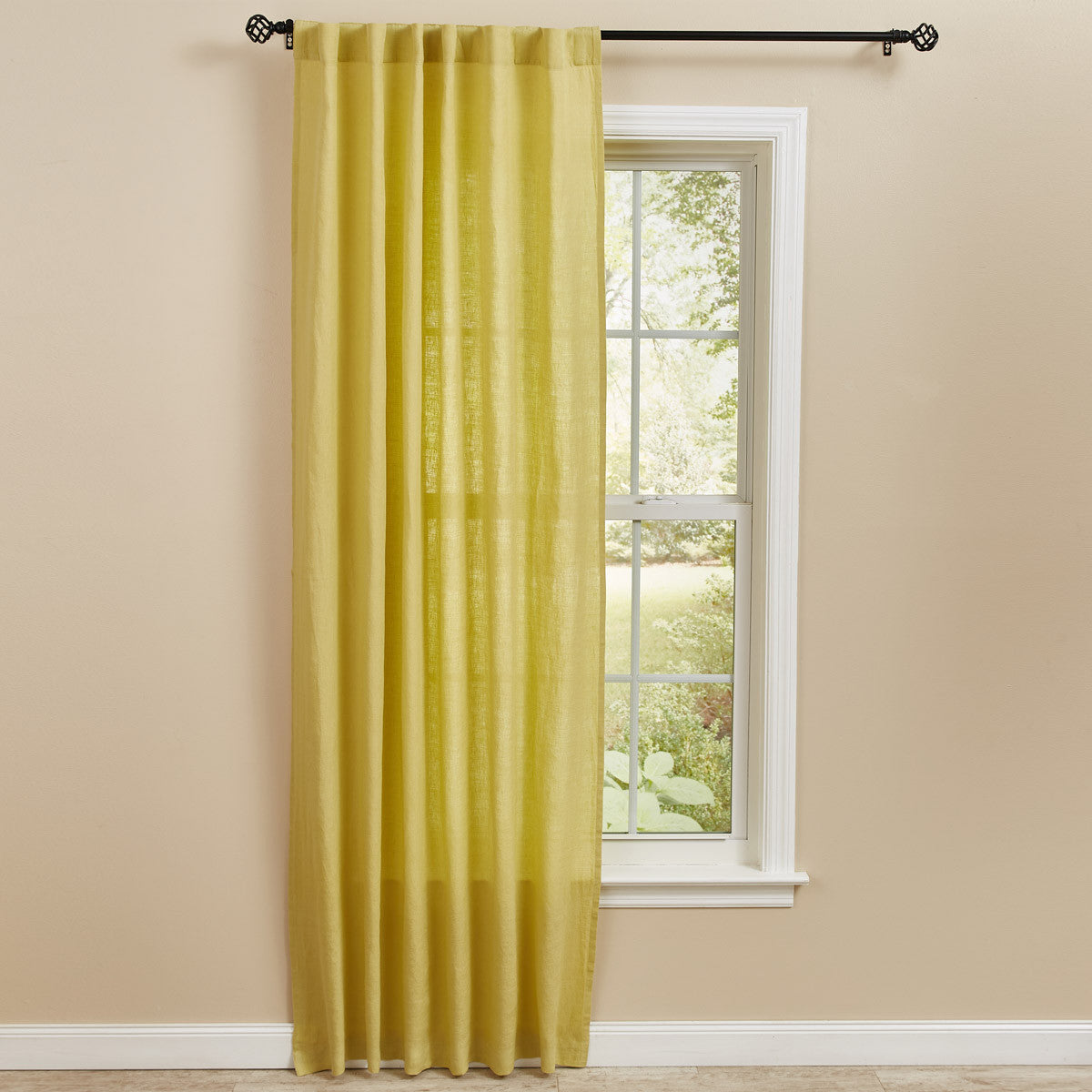 LINEN HIDDEN TAB PANEL - 84"L - PEAR Set of 2 Park Designs - The Fox Decor