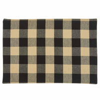 Wicklow Check Backed Placemat - Black Set Of 6 Park Designs - The Fox Decor