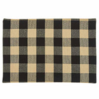 Wicklow Check Backed Placemat - Black Set Of 6 Park Designs - The Fox Decor