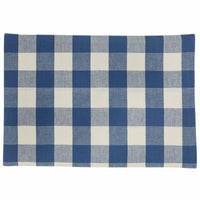 Wicklow Check Backed Placemat - China Blue - The Fox Decor