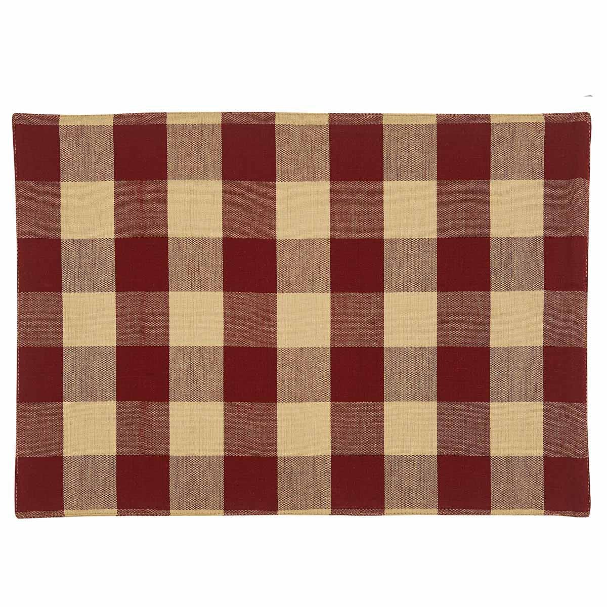 Wicklow Check Garnet Placemats - Backed Set of 6 Park Designs - The Fox Decor