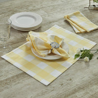 Wicklow Check Yellow Placemats - Backed Set of 6 Park Designs - The Fox Decor
