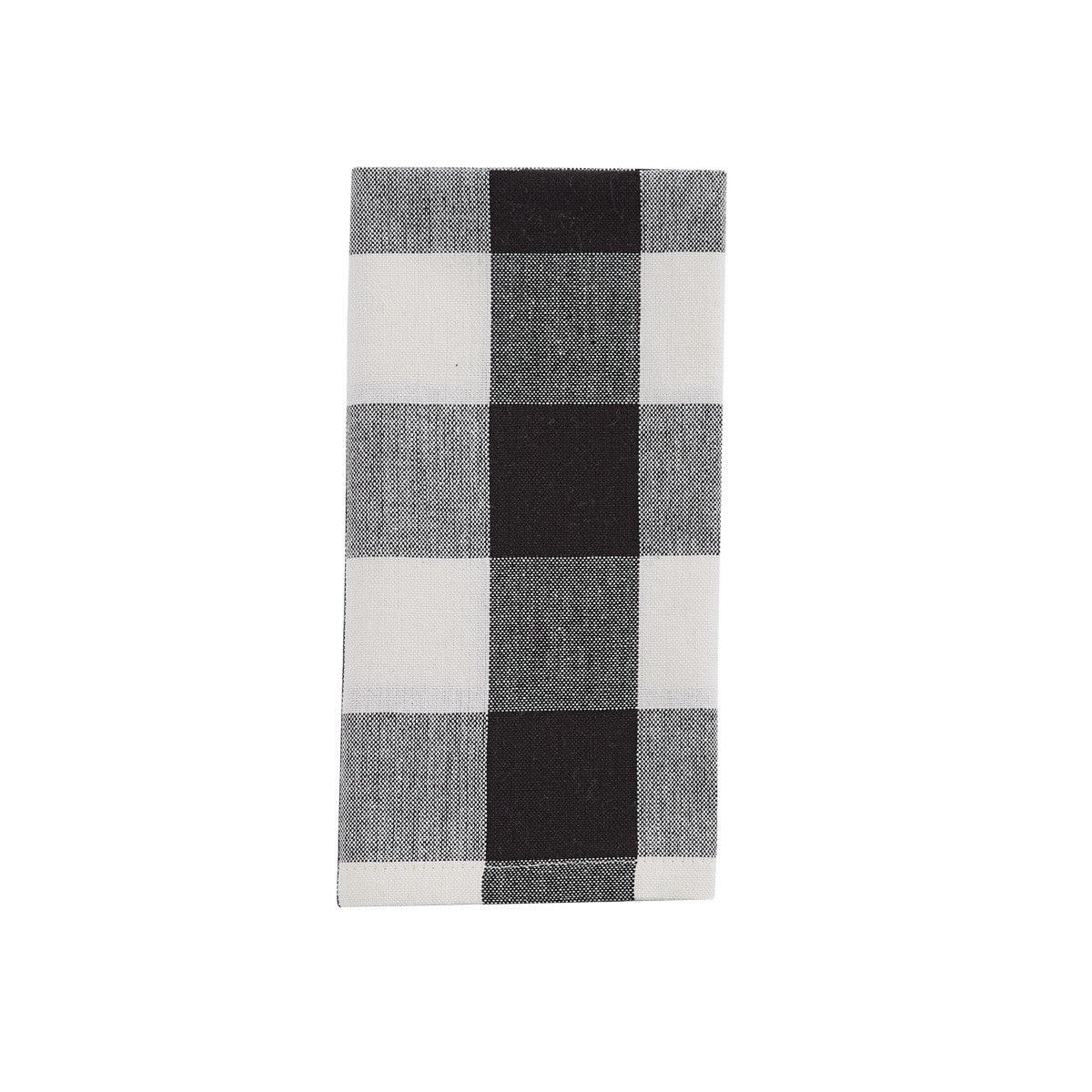 Wicklow Check Black & Cream Napkins - Set of 6 Park Designs - The Fox Decor