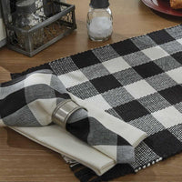 Wicklow Check Black & Cream Napkins - Set of 6 Park Designs - The Fox Decor