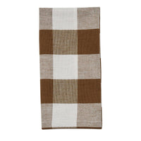 Wicklow Napkins - Brown And Cream Set Of 12 Check Park Designs - The Fox Decor