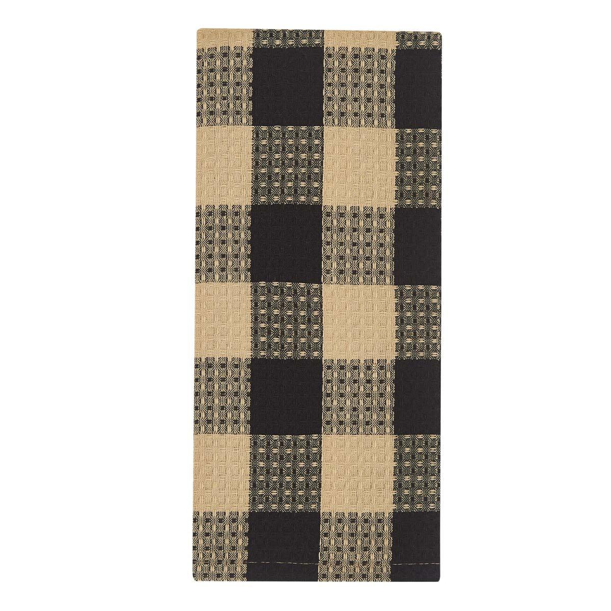 Wicklow Check Black Waffle Dishtowels - Set of 3 Park Designs - The Fox Decor
