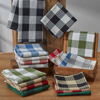 Wicklow Check Dove Waffle Dishtowels - Set of 3 Park Designs - The Fox Decor