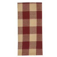 Wicklow Check Garnet Waffle Dishtowels - Set of 3 Park Designs - The Fox Decor
