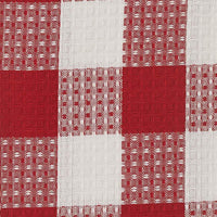 Wicklow Check Waffle Dishtowel - Red & Cream - The Fox Decor