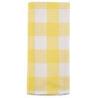 Thumbnail for Wicklow Check Yellow Waffle Dishtowels - Set of 3 Park Designs