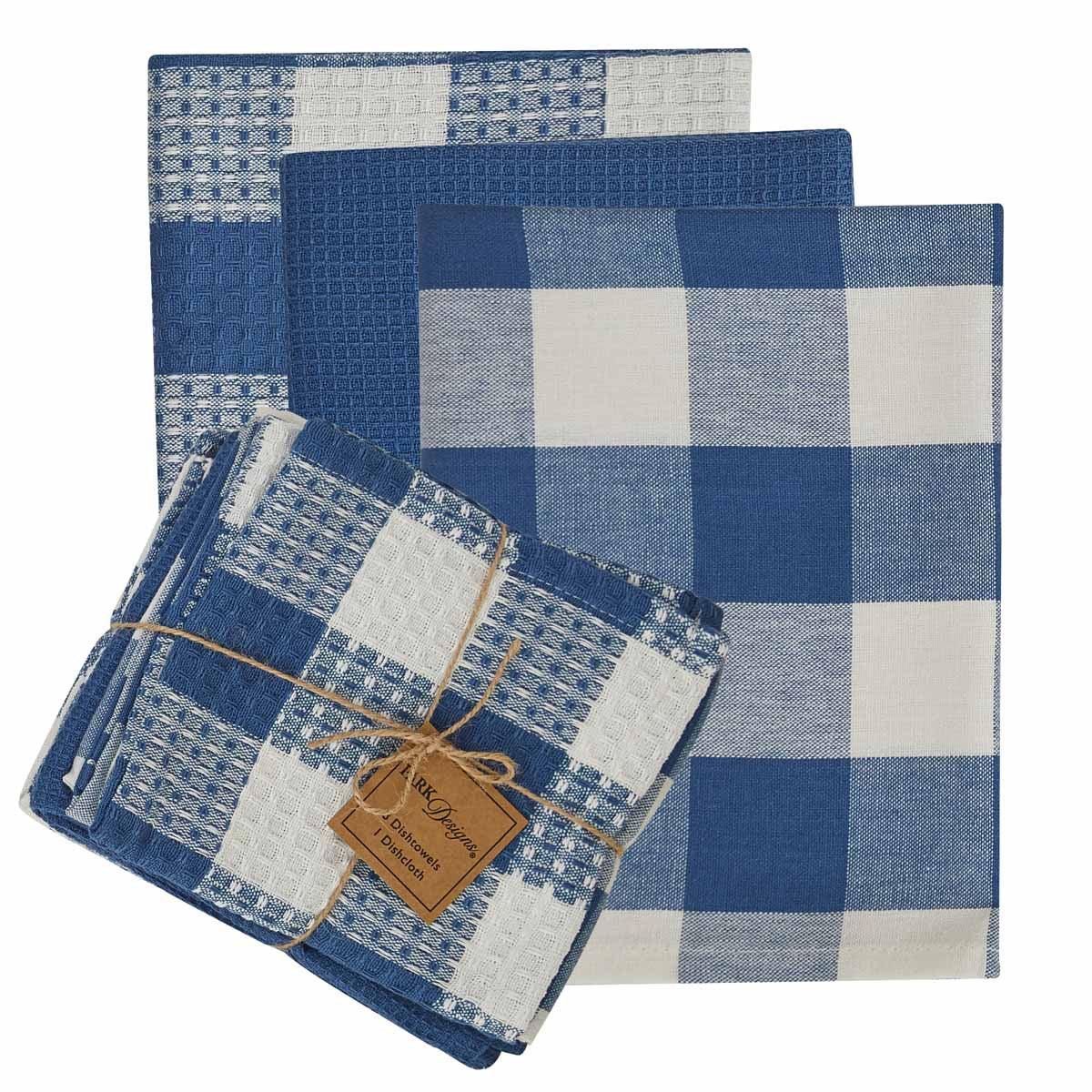 Wicklow Check China Blue Dishtowel Set Park Designs - The Fox Decor