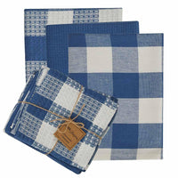 Thumbnail for Wicklow Check China Blue Dishtowel Set Park Designs - The Fox Decor