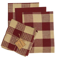 Thumbnail for Wicklow Check Garnet Dishtowel Set Park Designs - The Fox Decor