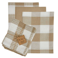 Thumbnail for Wicklow Check Natural Dishtowel Set Park Designs - The Fox Decor