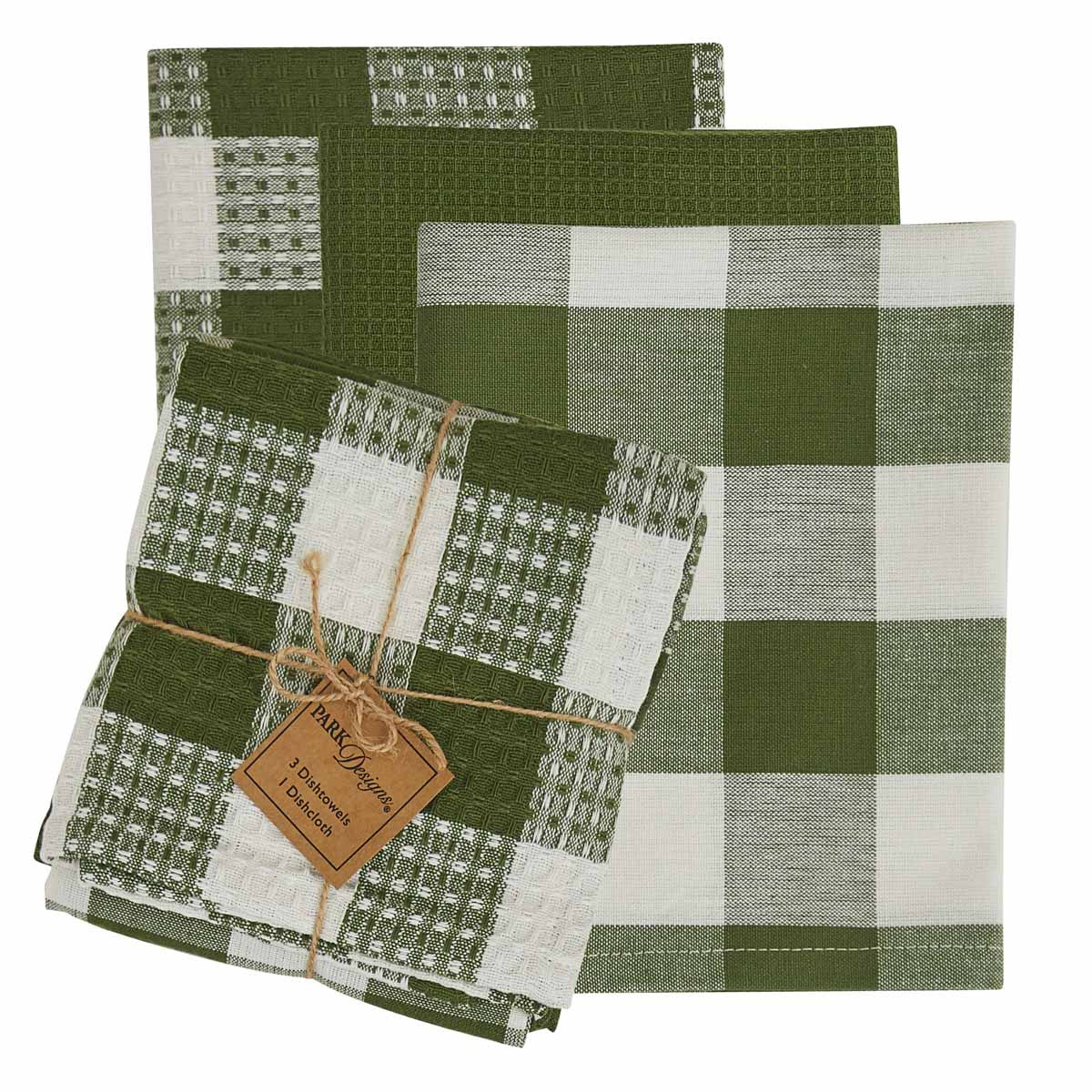 Wicklow Check Sage Dishtowel Set Park Designs - The Fox Decor