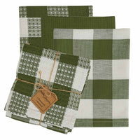 Thumbnail for Wicklow Check Sage Dishtowel Set Park Designs - The Fox Decor