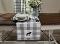 Wicklow Check Dove Table Runner - 13x36 Park Designs - The Fox Decor