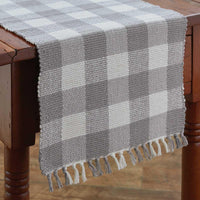 Wicklow Check Dove Table Runner - 13x36 Park Designs - The Fox Decor