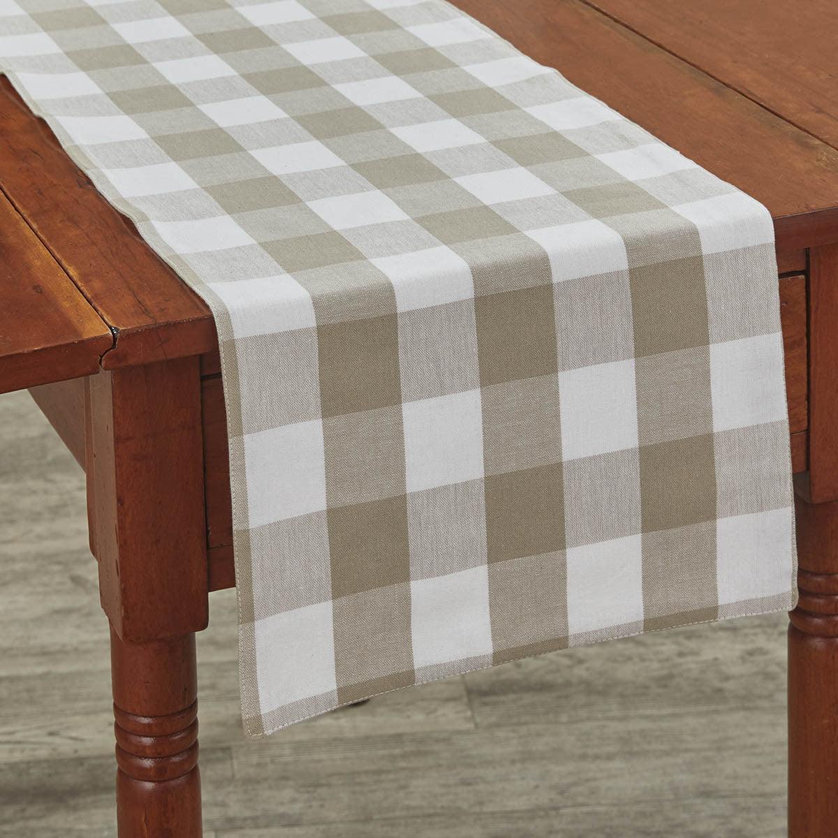 Wicklow Check Table Runners - Natural Backed Park Designs - The Fox Decor