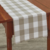 Wicklow Check Table Runners - Natural Backed Park Designs - The Fox Decor
