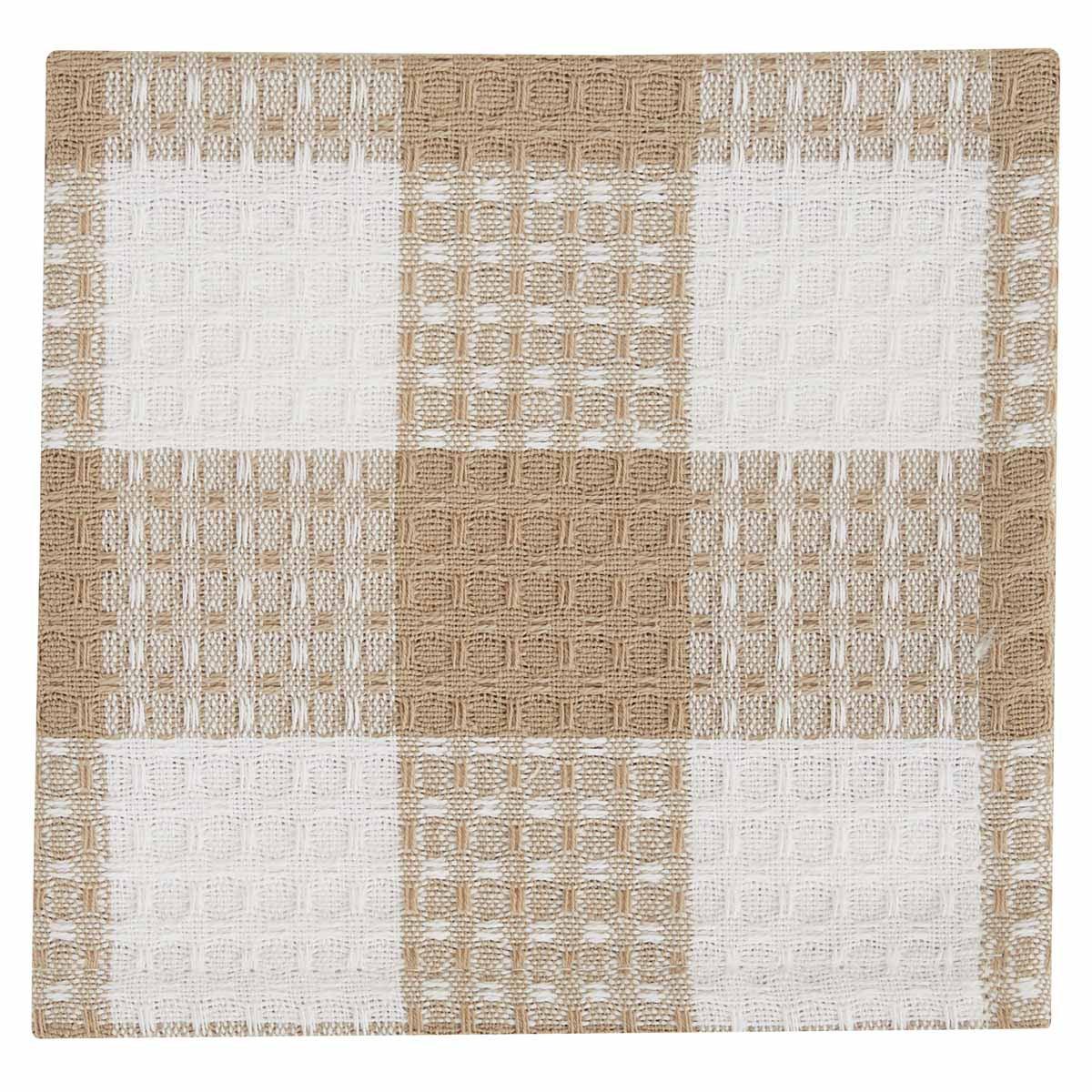 Wicklow Check Natural Dishcloths - Set of 6 Park Designs - The Fox Decor