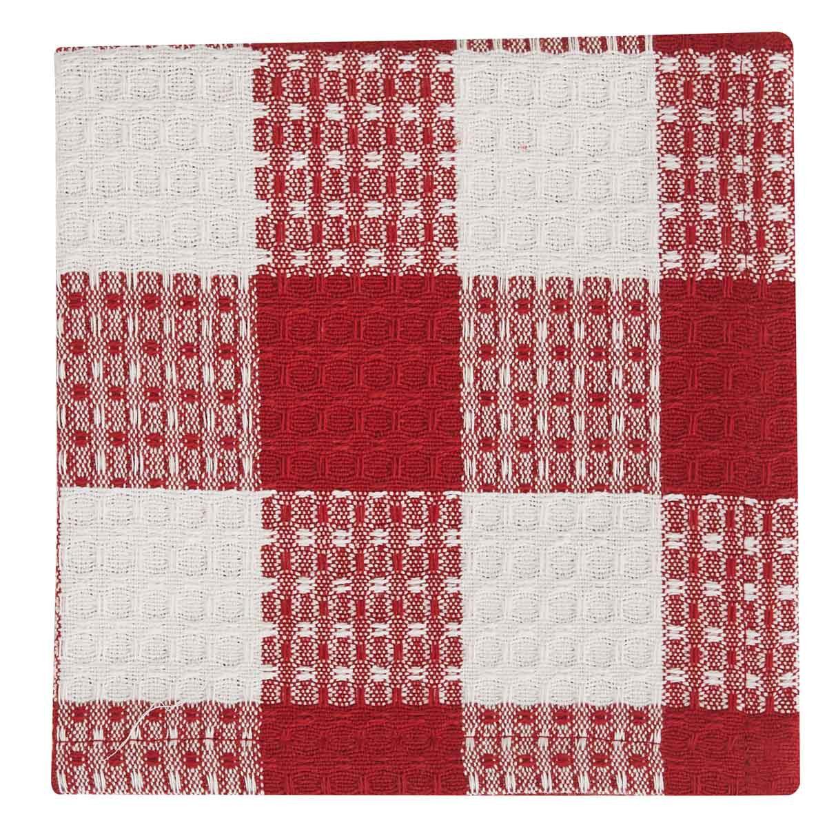 Wicklow Check Red & Cream Dishcloths - Set of 6 Park Designs - The Fox Decor