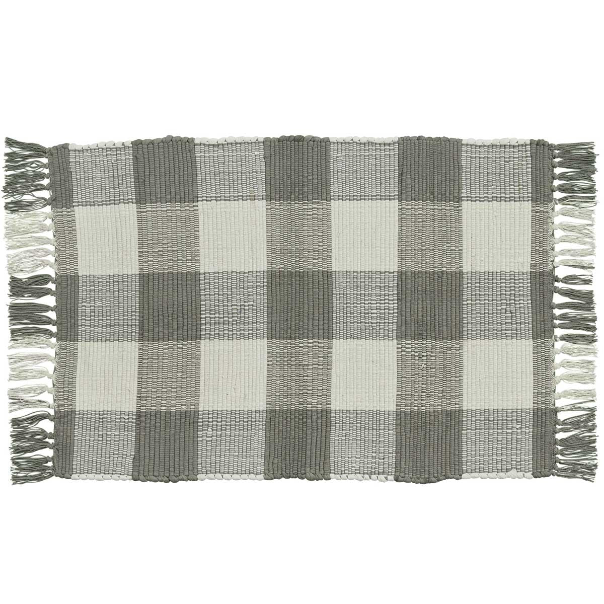 Wicklow Check Rag Rug - 2' x 3' -  Set of 2 Dove Park Designs