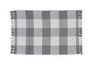 Wicklow Check Rag Rug 3' x 5' - Dove Set of 2 Park Designs
