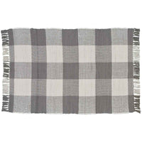 Wicklow Check Rag Rug 3' x 5' - Dove Set of 2 Park Designs